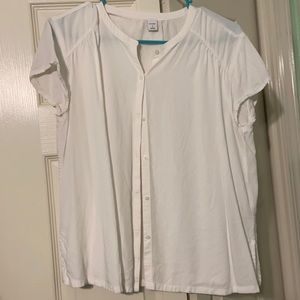 Old navy white short sleeve button down